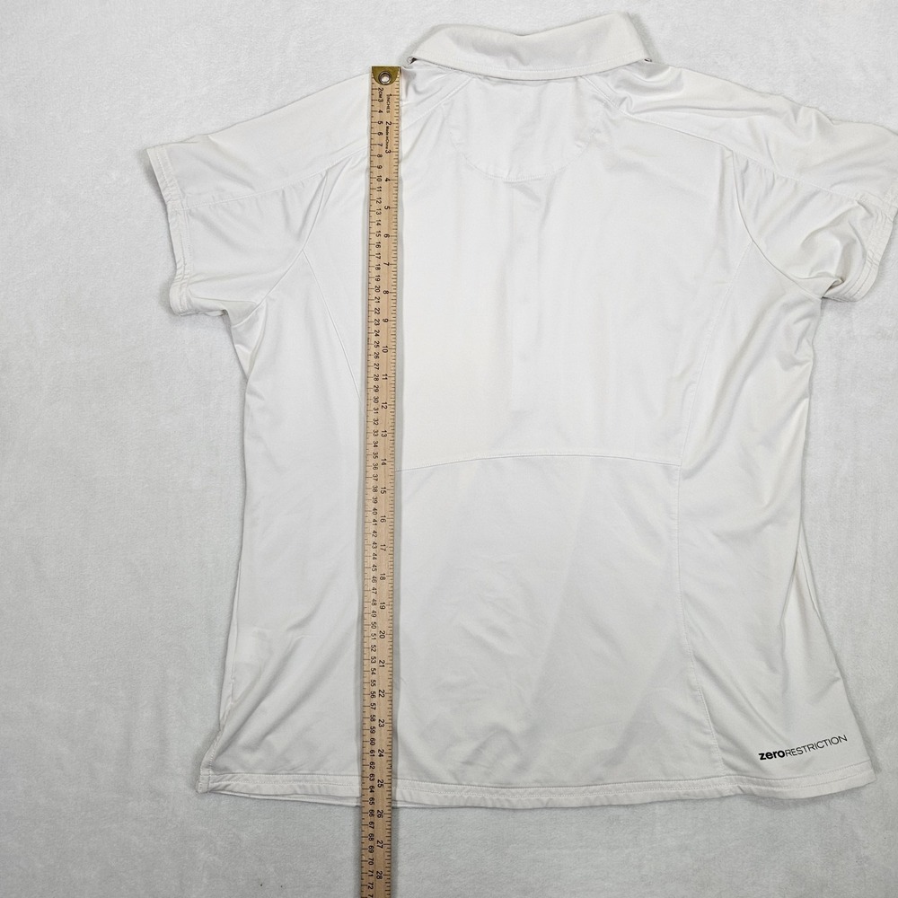 Zero Restriction 1/4 Zip Pullover Men's XL Tour‎ Series Golf White Short Sleeve - Picture 5 of 7